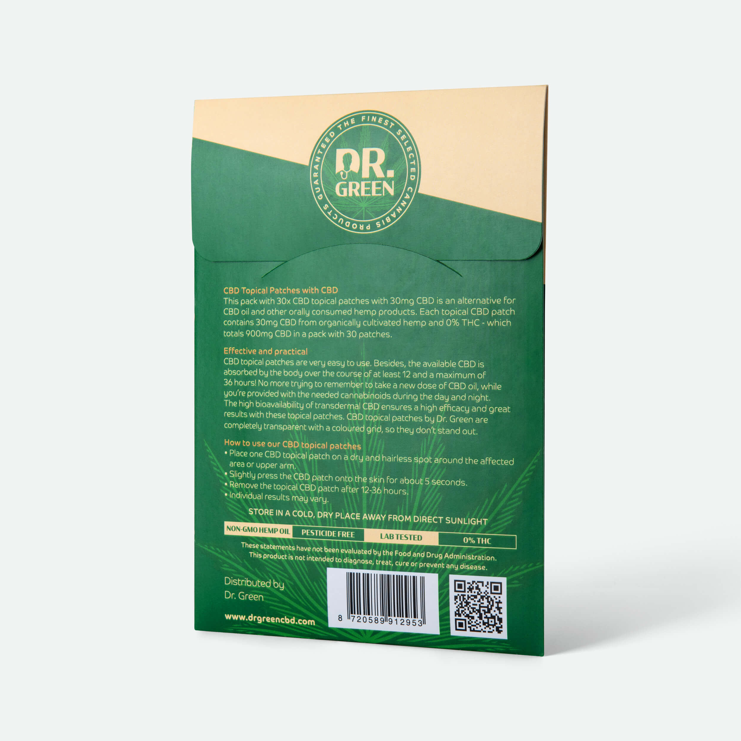 Dr. Green Extra Strong CBD Patches 30mg - Targeted Relief, All Day Long